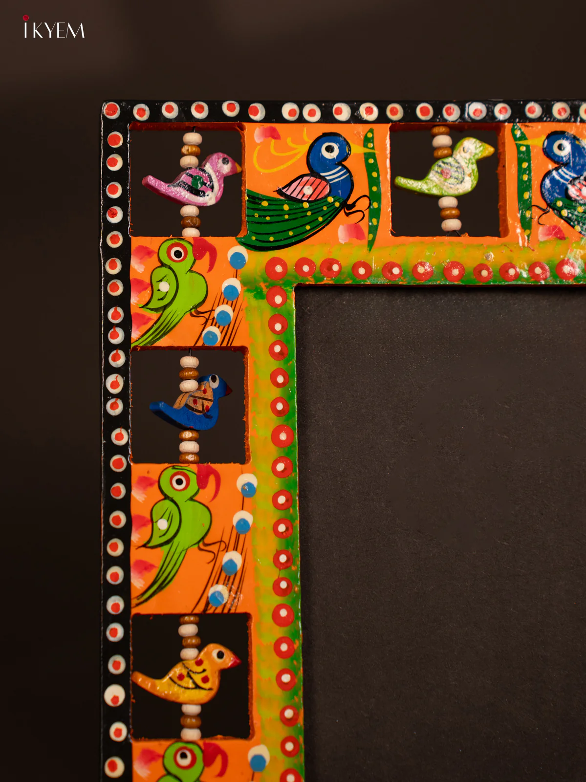 wooden photo frame With hand painted Birds - KF30125 - Image 2