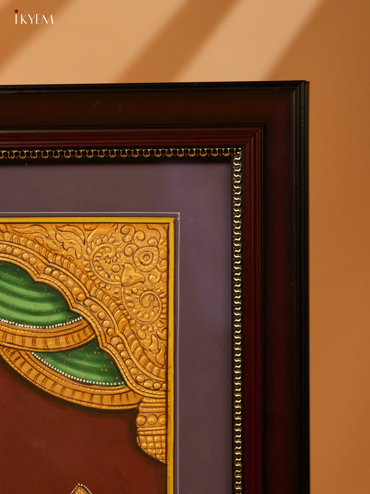 Ganesha with Riddhi & Siddhi Hand Painted wall decor - KL07113 - Image 7