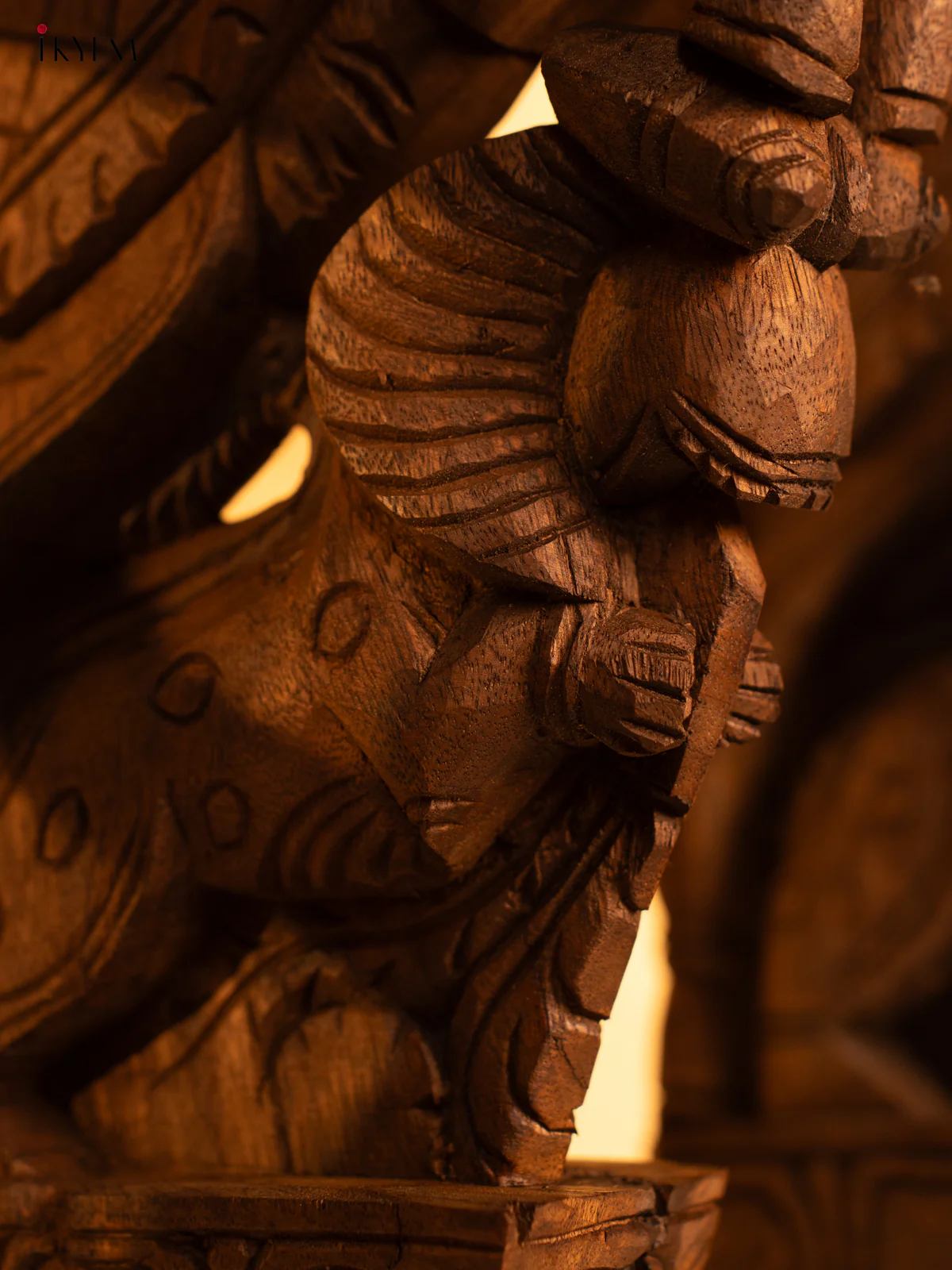 Antique Hand-Carved Horse Wooden Wall Bracket - KL05120 - Image 7
