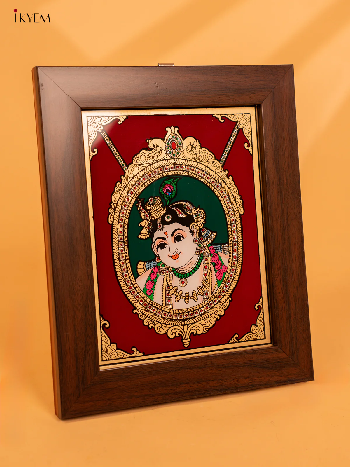 Reverse Glass Painted Photo Frame (10x8) -Krishna - KA07122 - Image 5