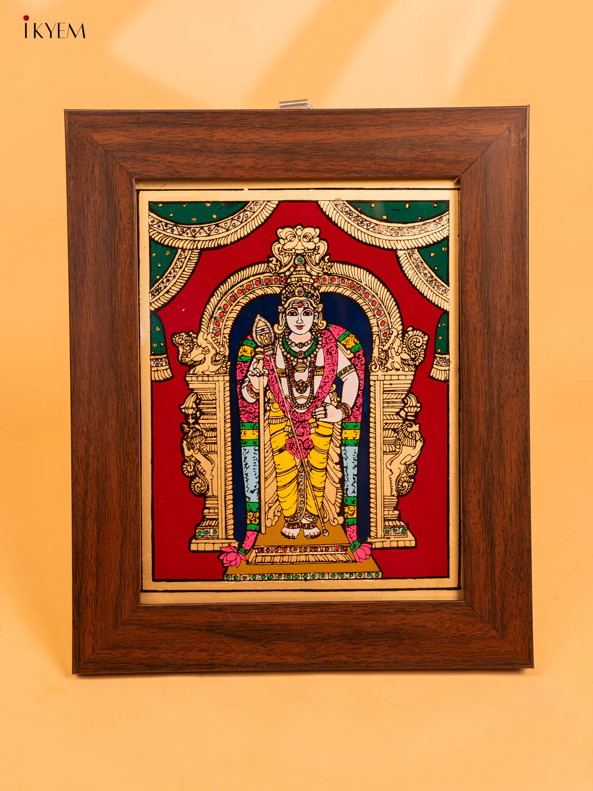 Reverse Glass Painted Photo Frame (10x8) - Murugar - KA07124
