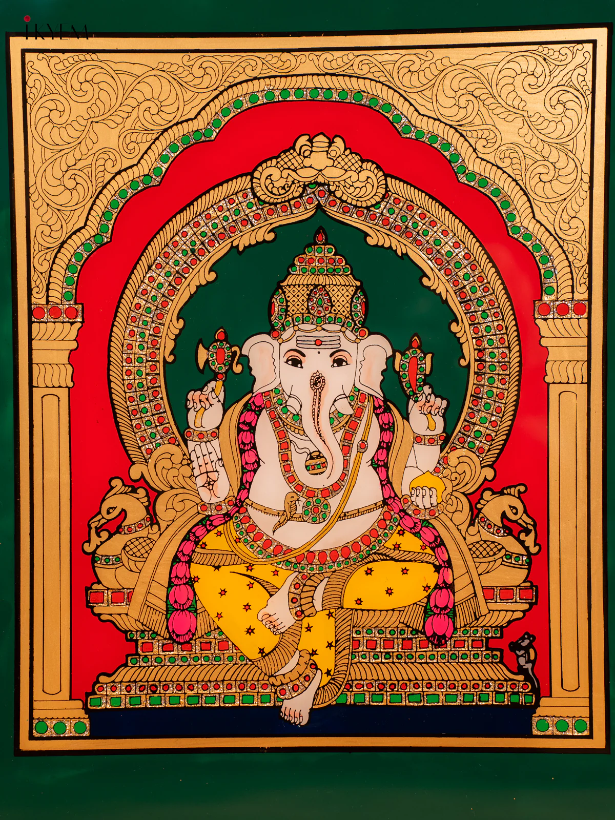 Reverse Glass Painted Photo Frame (17x14) - Ganesha - KA07126 - Image 3