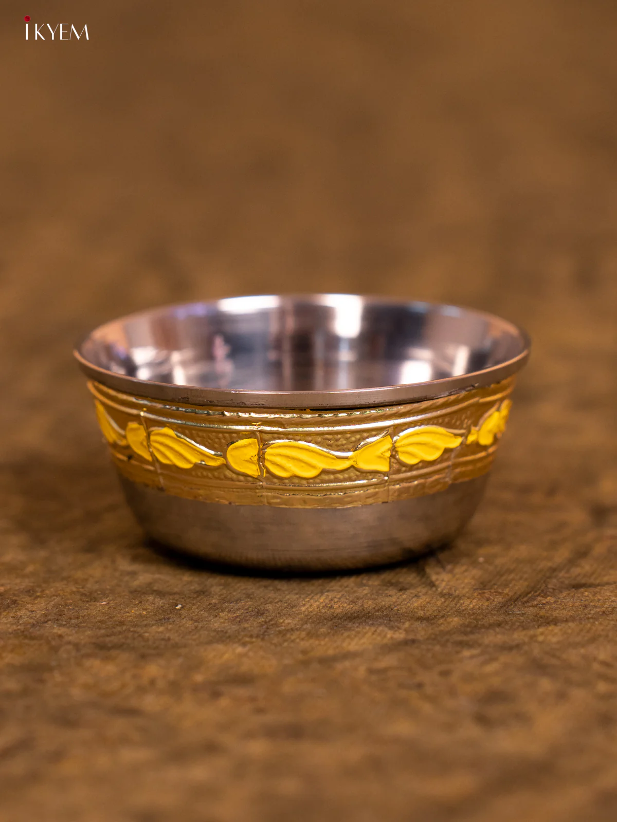 Meenakari Katori (3×3)- Yellow -KA08120