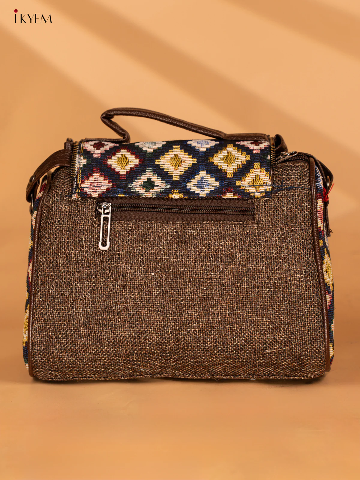 Sling Bag with Printed Gusset & Flap - Green - KA18114 - Image 4