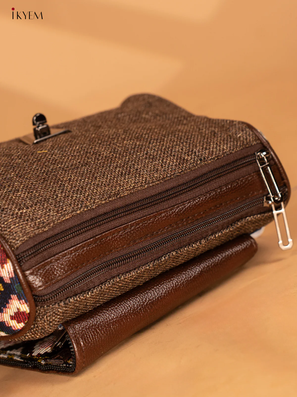 Sling Bag with Printed Gusset & Flap - Green - KA18114 - Image 6
