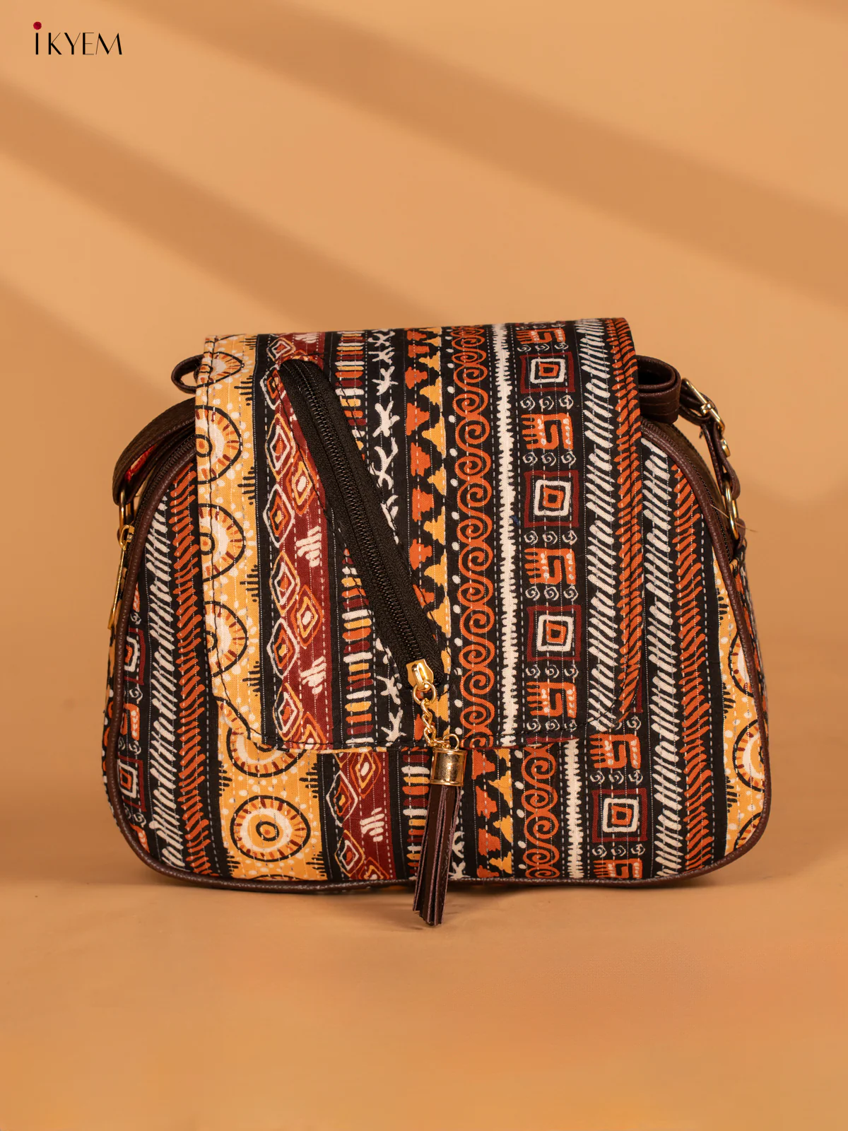 Cotton Printed Sling Bag - Sandal - KA18136