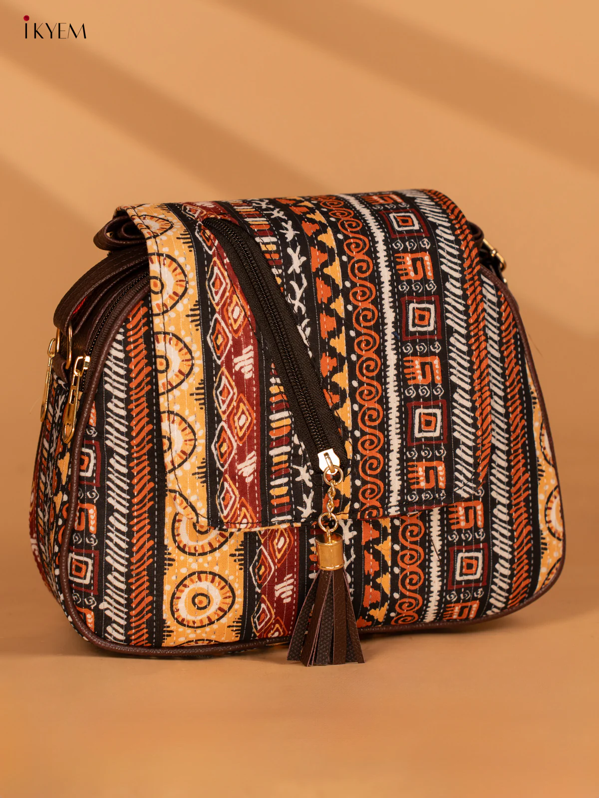 Cotton Printed Sling Bag - Sandal - KA18136 - Image 2