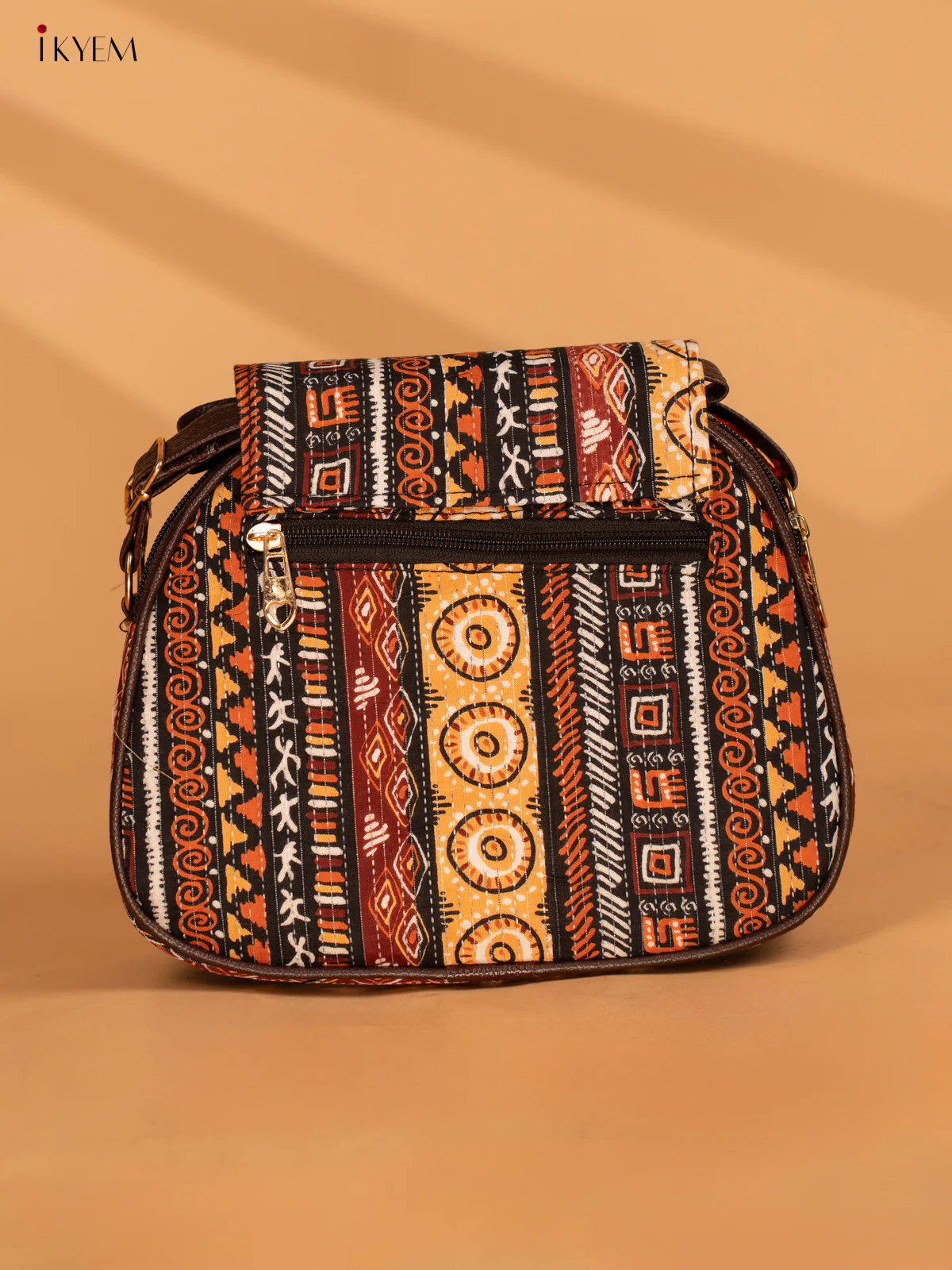 Cotton Printed Sling Bag - Sandal - KA18136 - Image 3