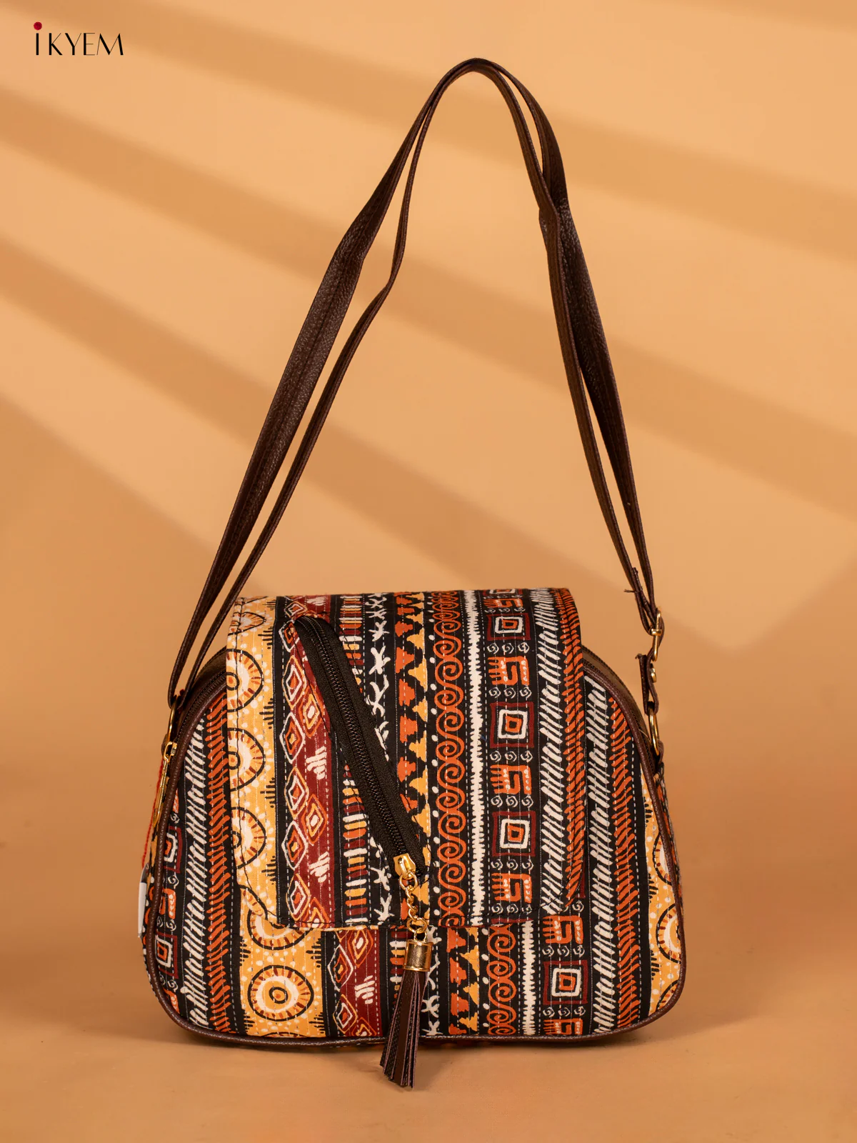 Cotton Printed Sling Bag - Sandal - KA18136 - Image 4