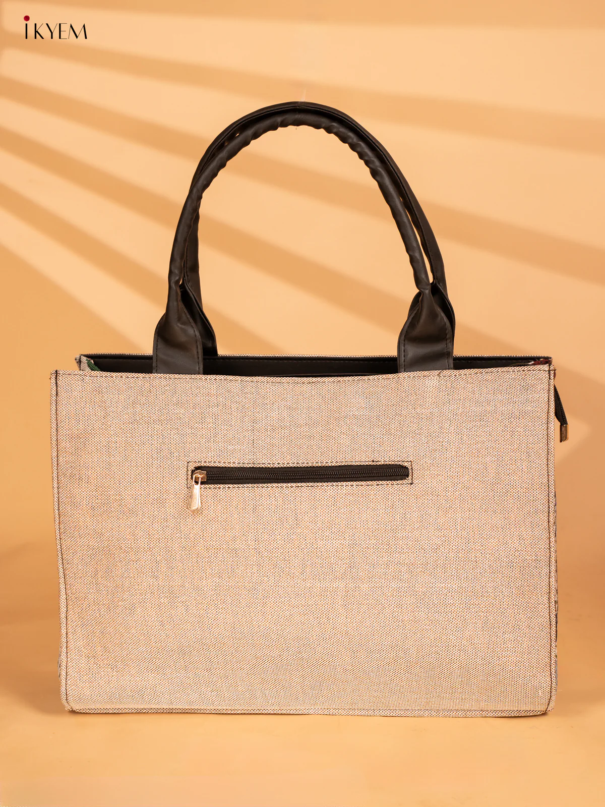 Jacquard Handbag with Leather Sling - Sandal - KA18142 - Image 2