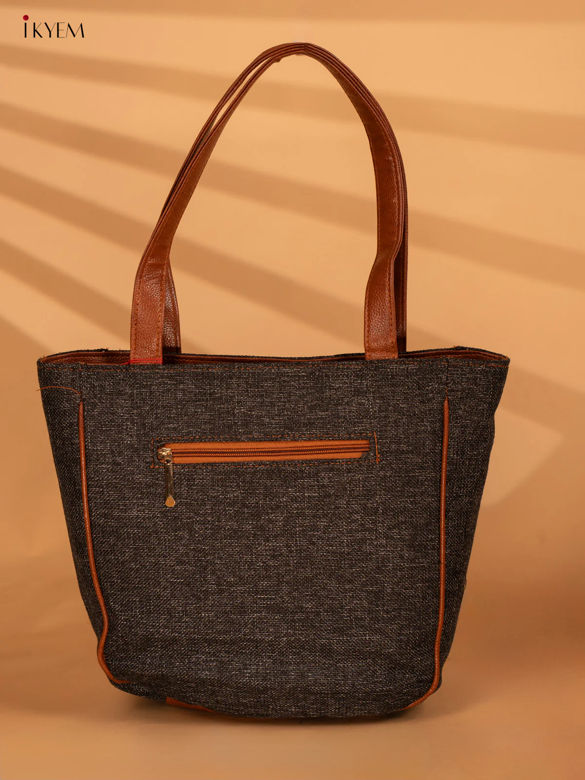 Jacquard Handbag with Coin Pouch - Black - KA18146 - Image 5