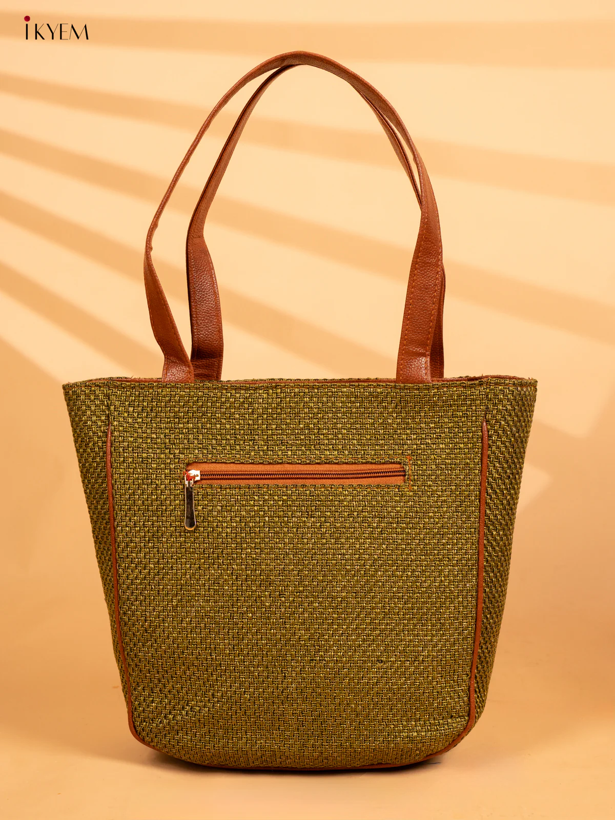 Jacquard Handbag with Coin Pouch - Green - KA18148 - Image 2