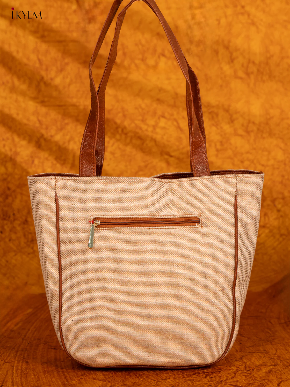 Jacquard Handbag with Coin Pouch - Cream - KA18150 - Image 3