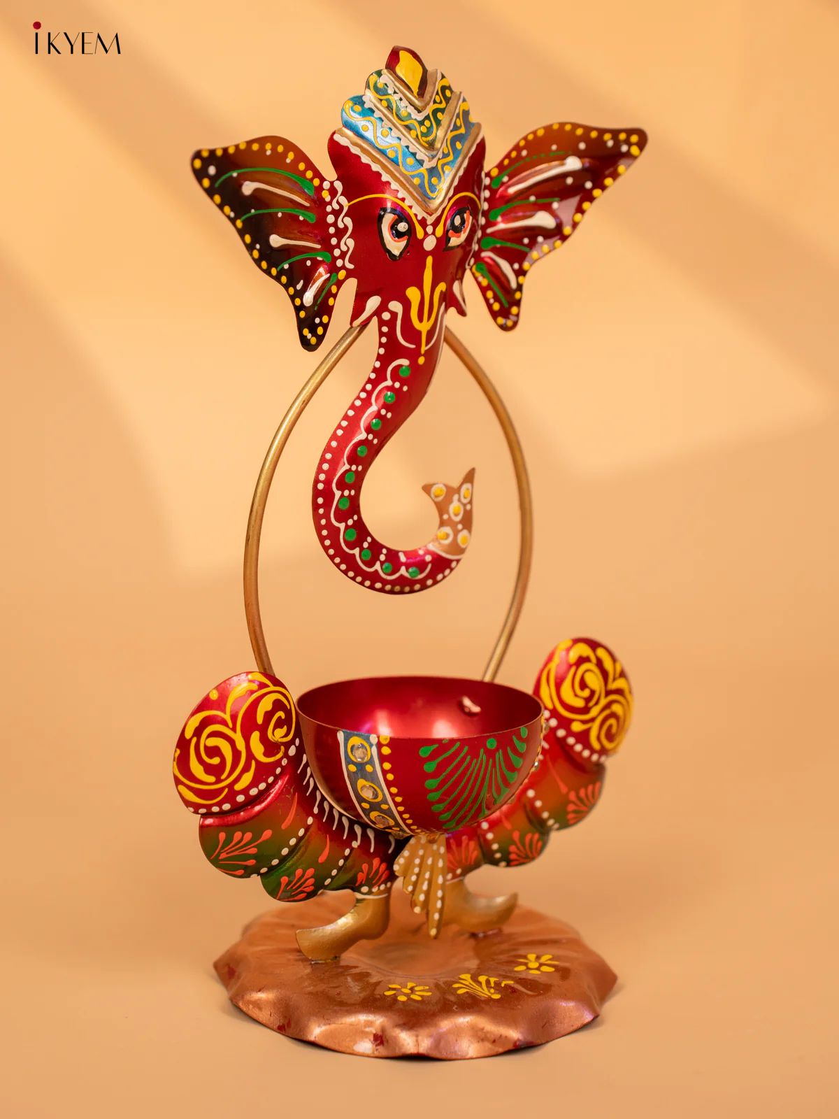 Iron Ganesh T-light holder - Image 3