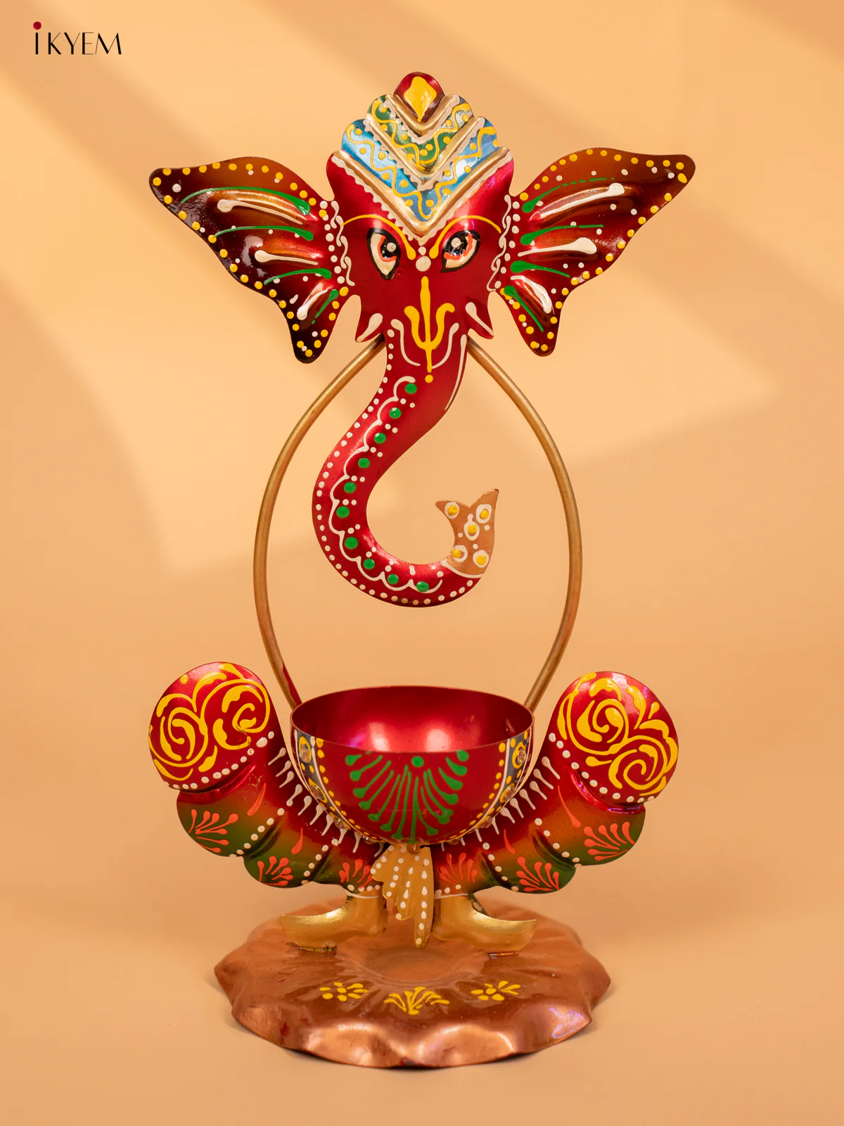 Iron Ganesh T-light holder - Image 4