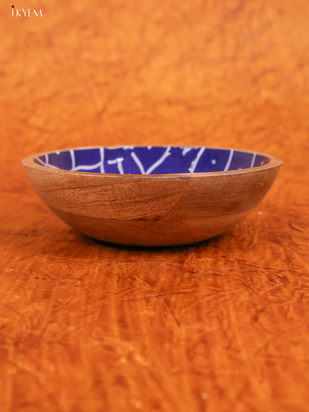 Wooden crockery Mango Bowl Small - Dark Blue - KA22124 - Image 3