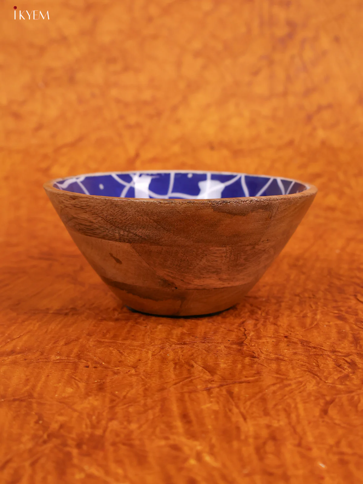 Wooden crockery Mango Bowl Medium - Dark Blue - KA22125 - Image 2
