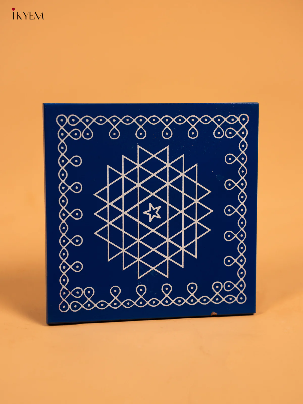 Wooden Square Kolam Manai (5x5) - Aishwarya Kolam - KA30120 - Image 8