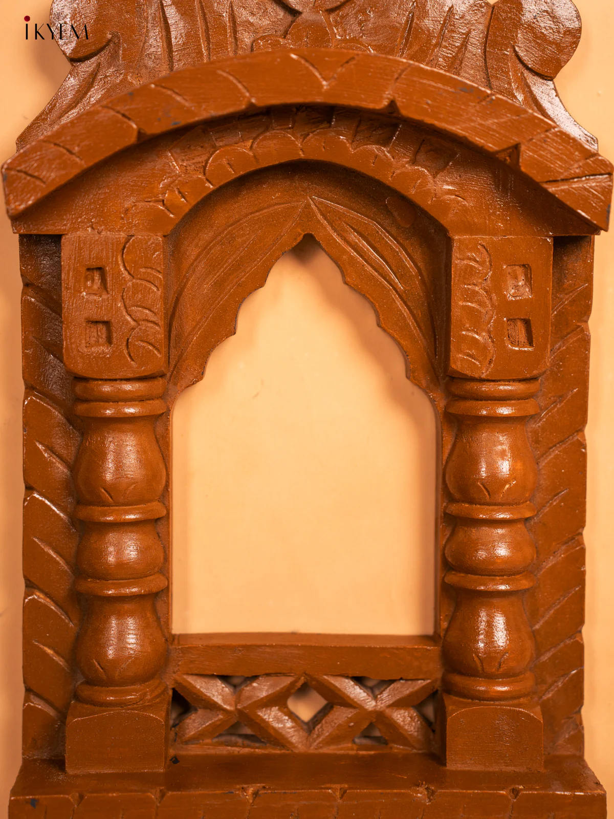 Wooden Hand carved Jharokha Frame 17 Inch- KA30163 - Image 4