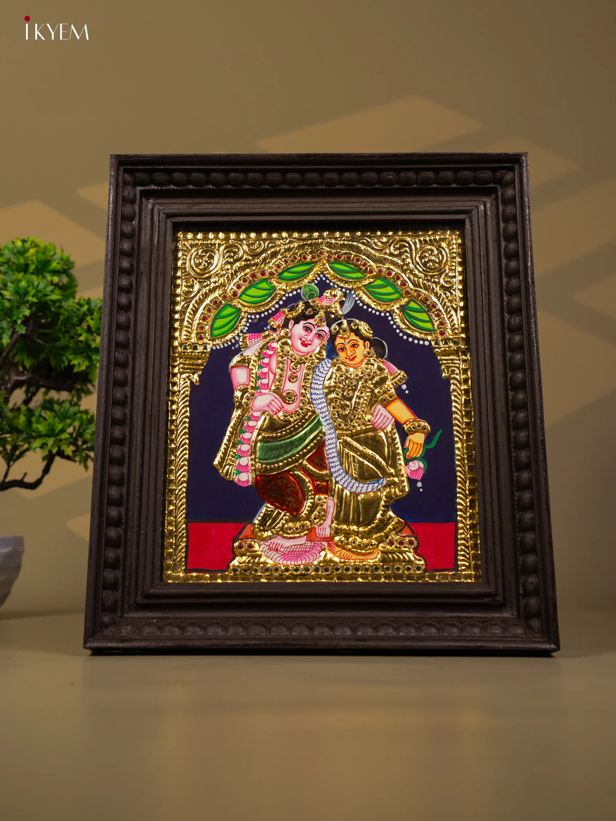 Radha Krishna - Tanjore Painting (15x13) - KB01124 - Image 2