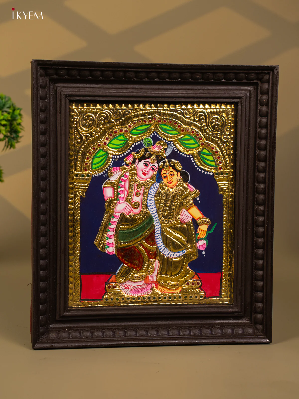 Radha Krishna - Tanjore Painting (15x13) - KB01124 - Image 5