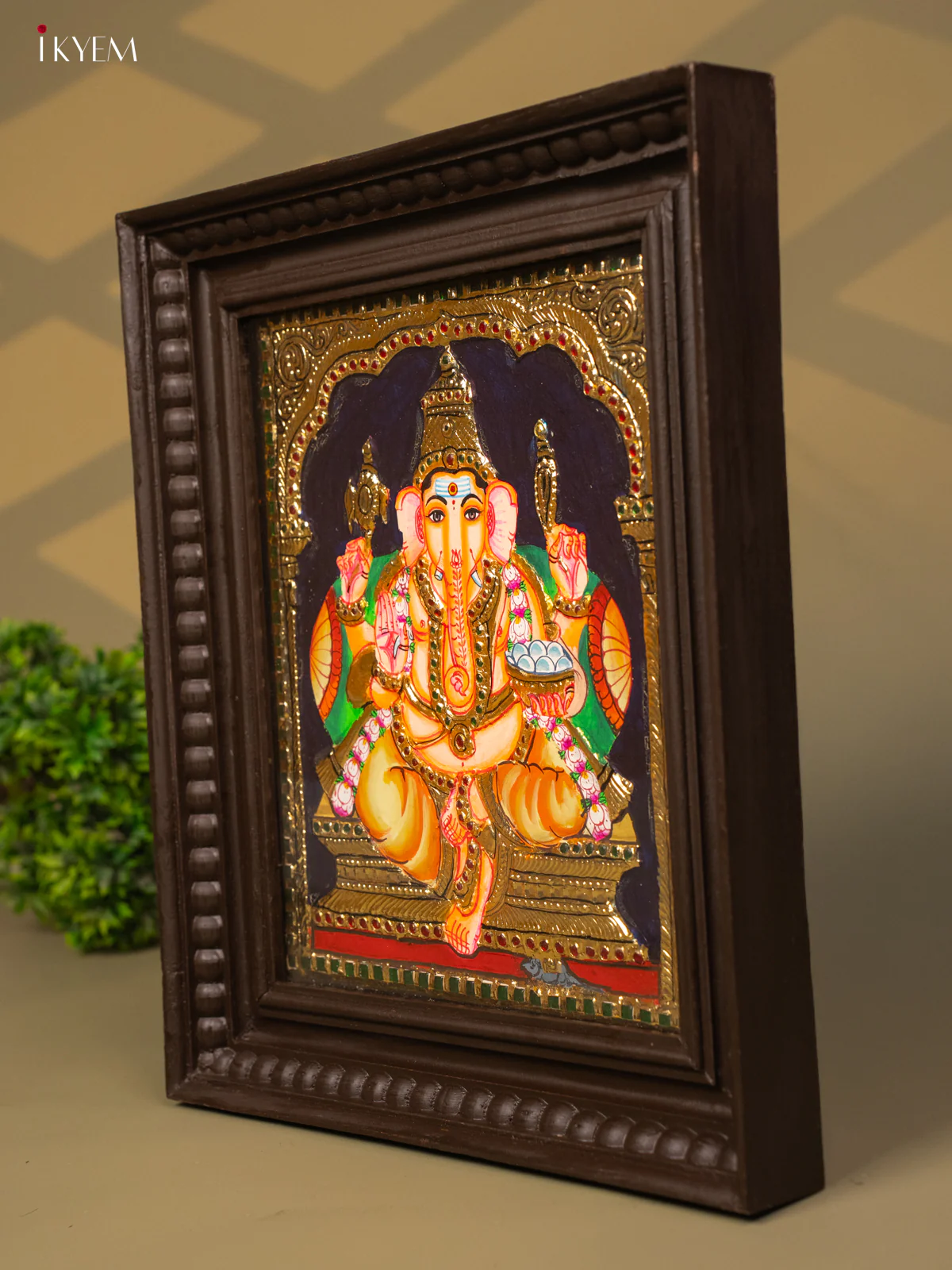 Ganesha - Tanjore Painting (15x13) - KB01128 - Image 7