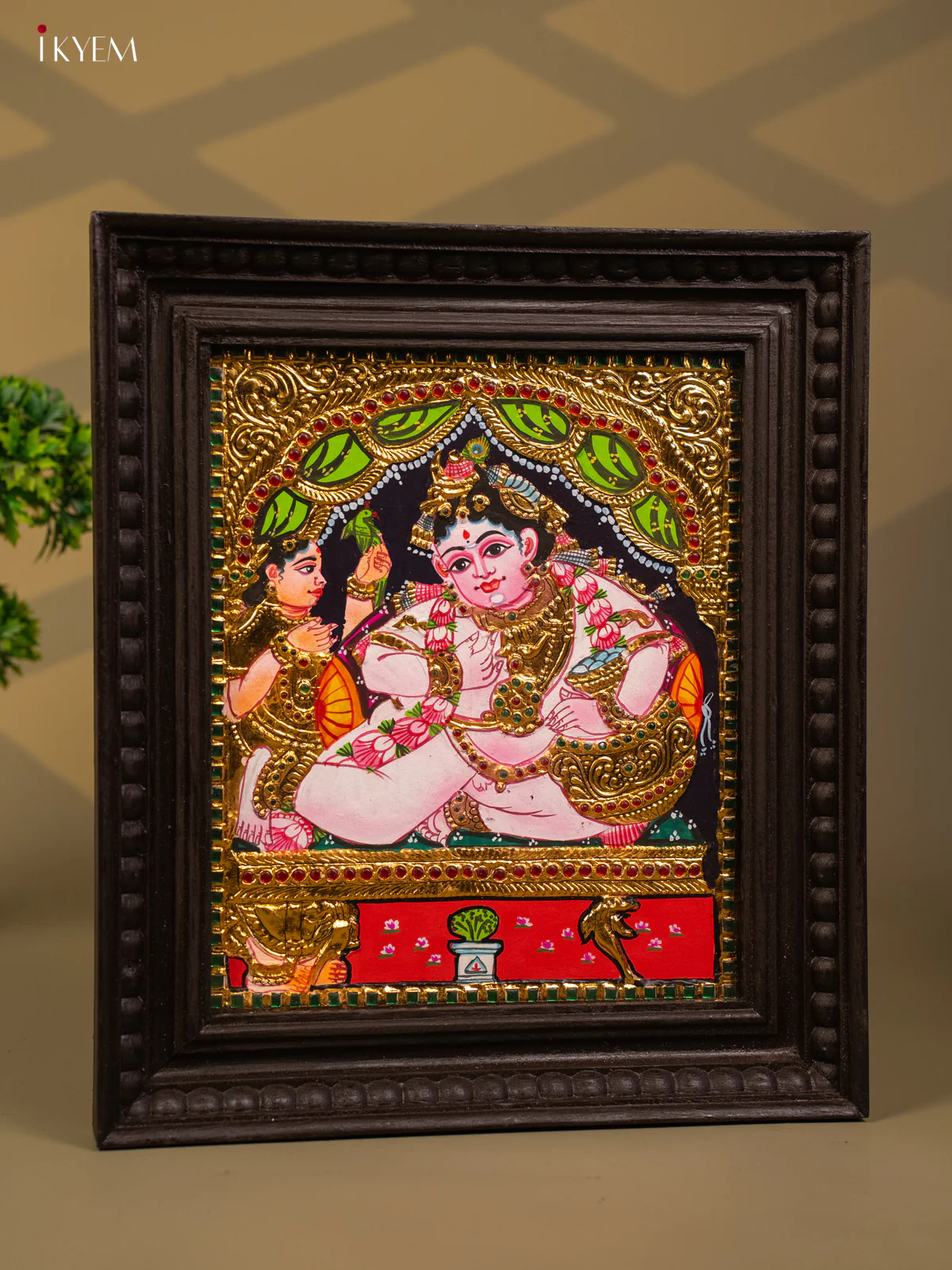 Baby Krishna - Tanjore Painting (15x13) - KB01131 - Image 5