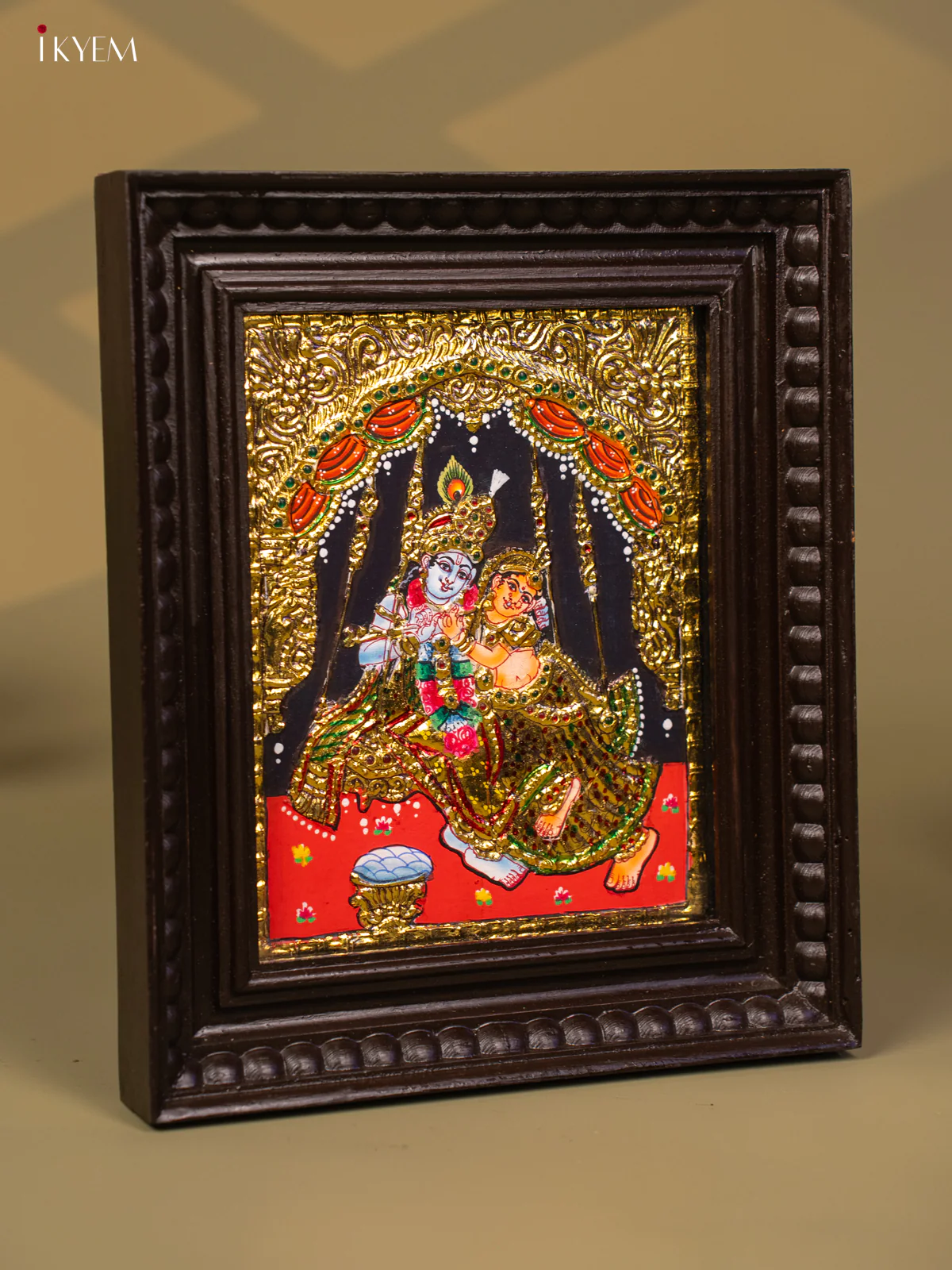 Radha Krishna - Tanjore Painting (13x11) - KB01137 - Image 4