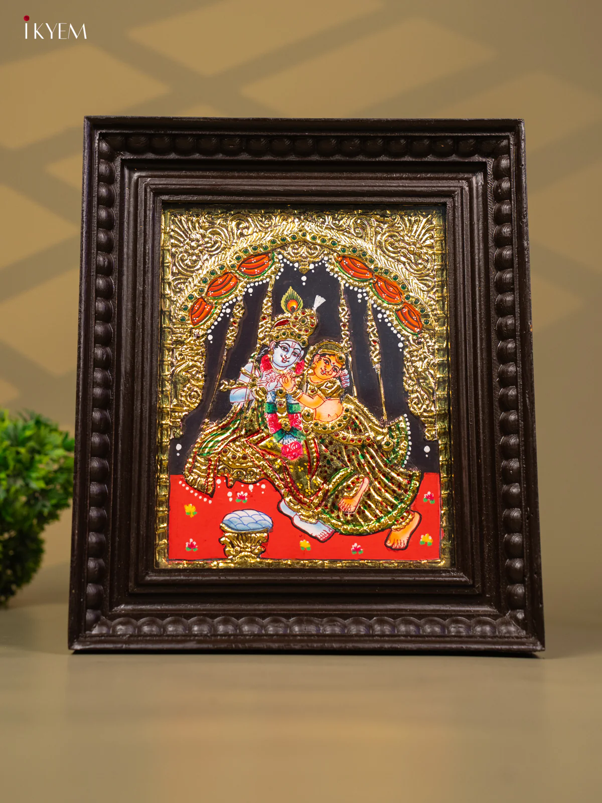 Radha Krishna - Tanjore Painting (13x11) - KB01137 - Image 5