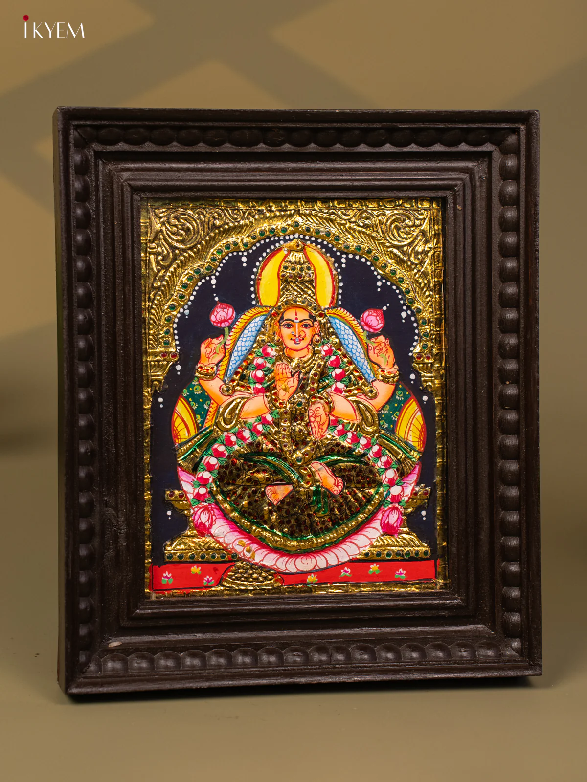 Lakshmi - Tanjore Painting (13x11) - KB01138 - Image 4