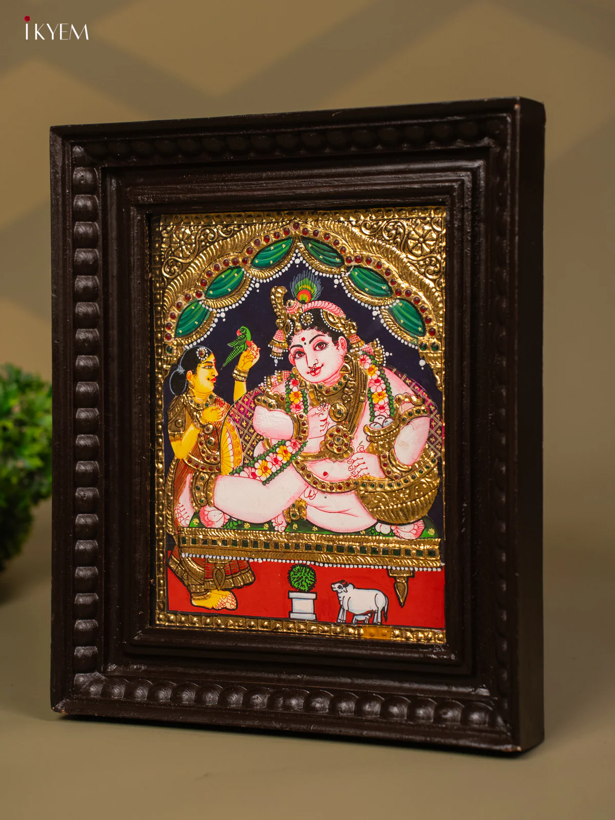 Krishna - Tanjore Painting (13x11) - KB01141 - Image 3