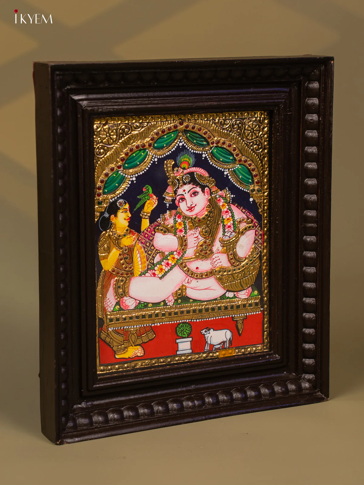 Krishna - Tanjore Painting (13x11) - KB01141 - Image 4