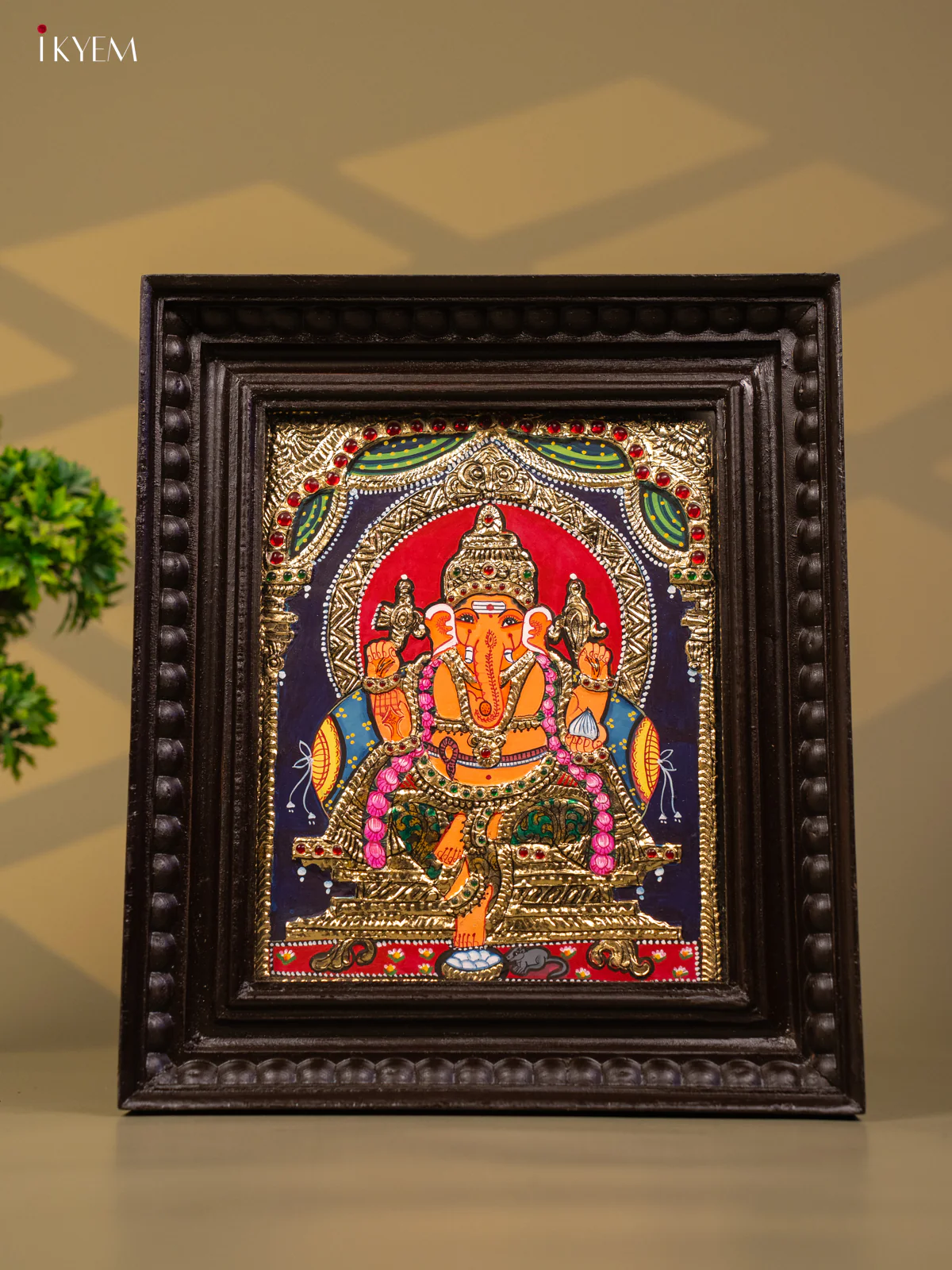 Ganesha - Tanjore Painting (13x11) - KB01145 - Image 2