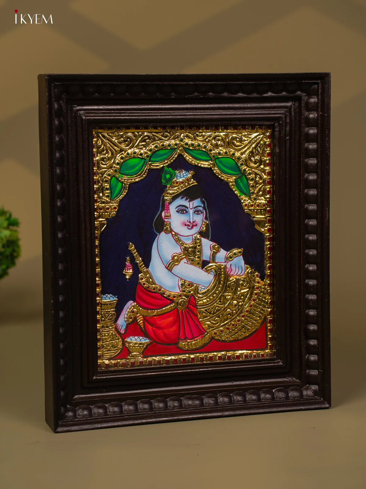 Gopal Krishna -Tanjore Painting (13x11) - KB01148 - Image 4