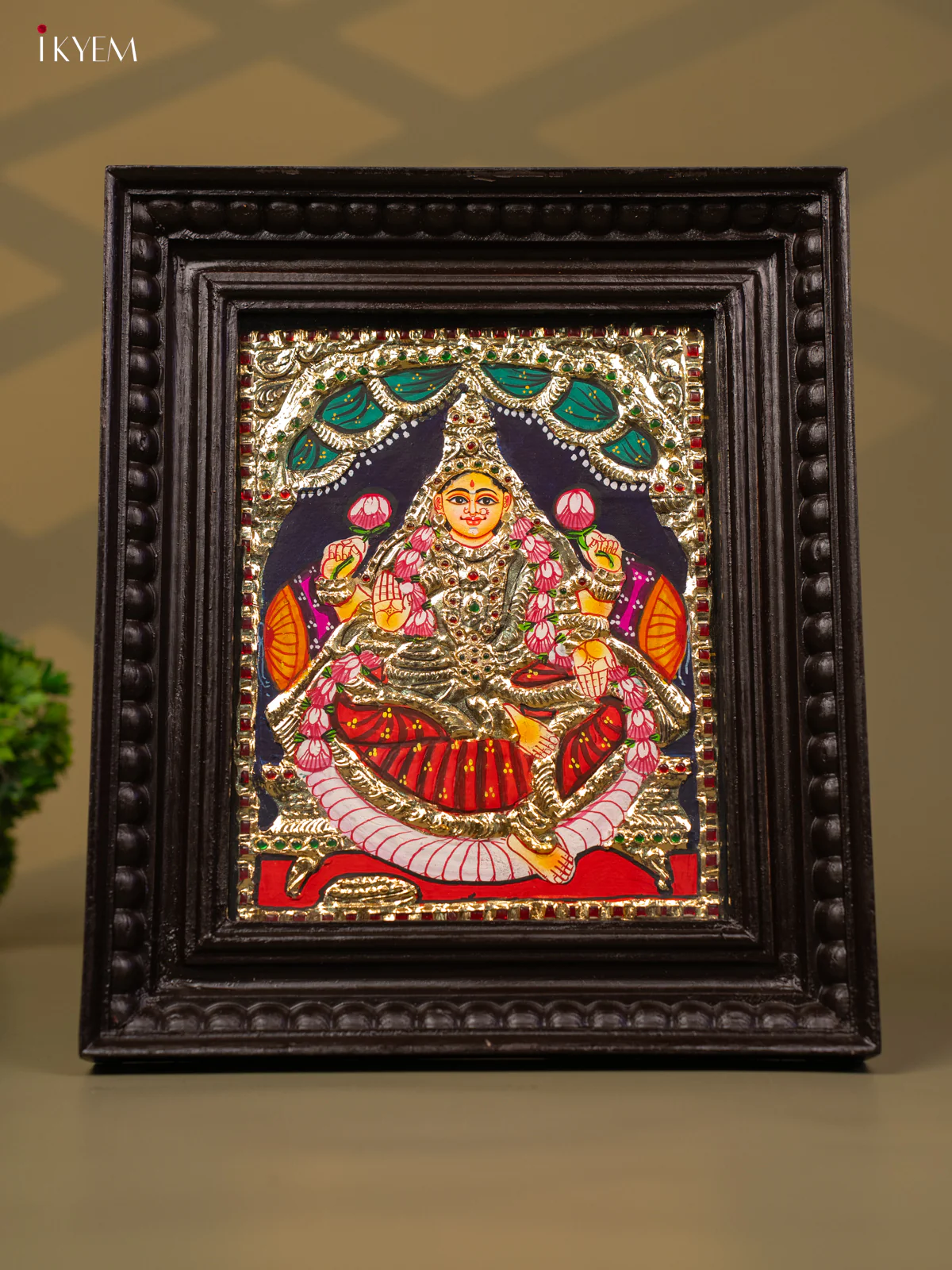 Lakshmi - Tanjore Painting (13x11) - KB01150 - Image 5