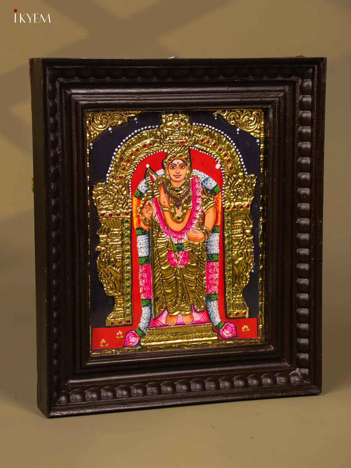 Lord Murugan - Tanjore Painting (13x11) - KB01151 - Image 10