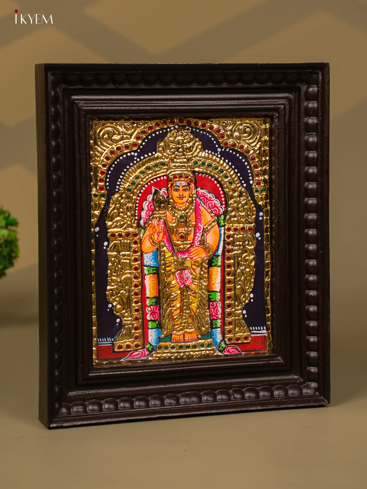 Lord Murugan - Tanjore Painting (13x11) - KB01151 - Image 5