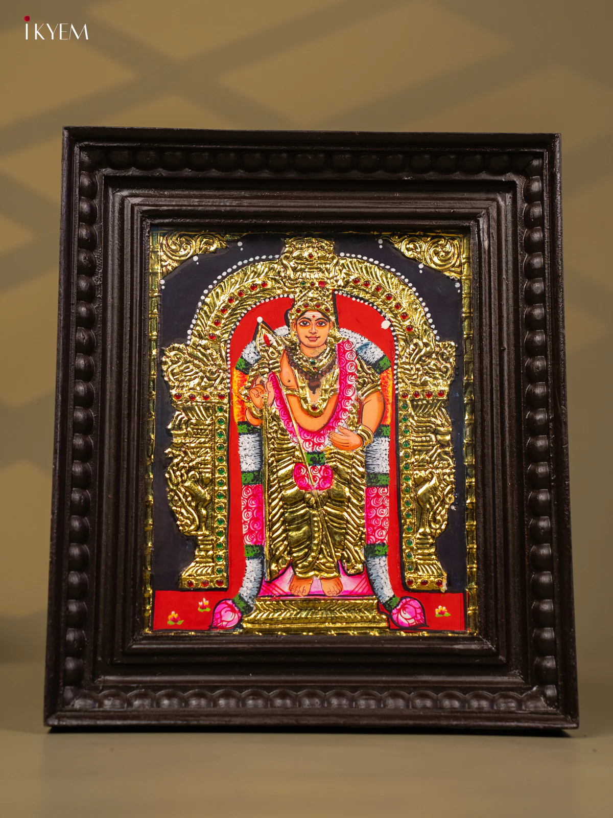 Lord Murugan - Tanjore Painting (13x11) - KB01151 - Image 7