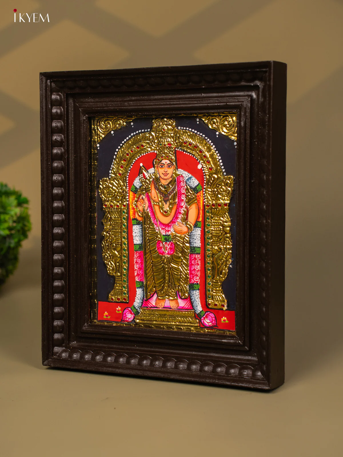 Lord Murugan - Tanjore Painting (13x11) - KB01151 - Image 9