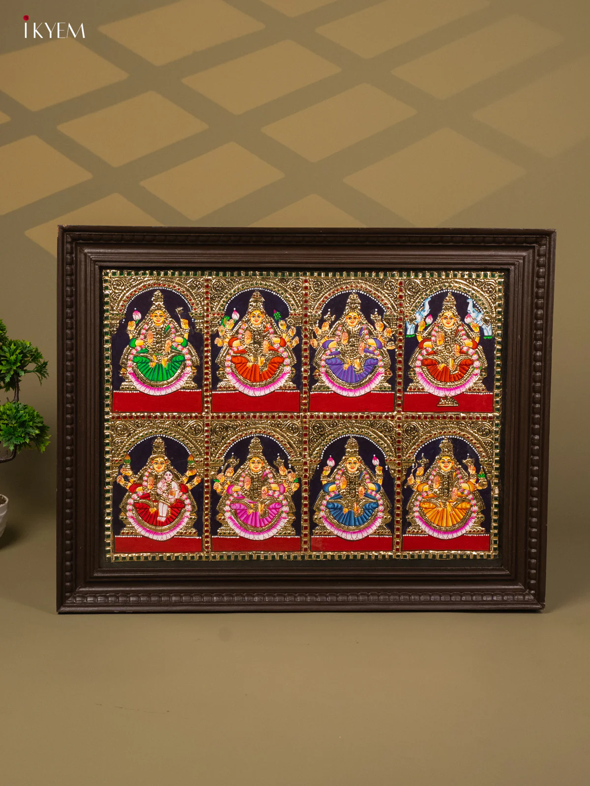 Ashtalakshmi -Tanjore Painting (28x22) - KB01155 - Image 2