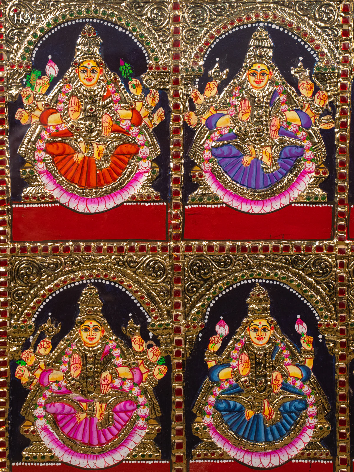 Ashtalakshmi -Tanjore Painting (28x22) - KB01155 - Image 4