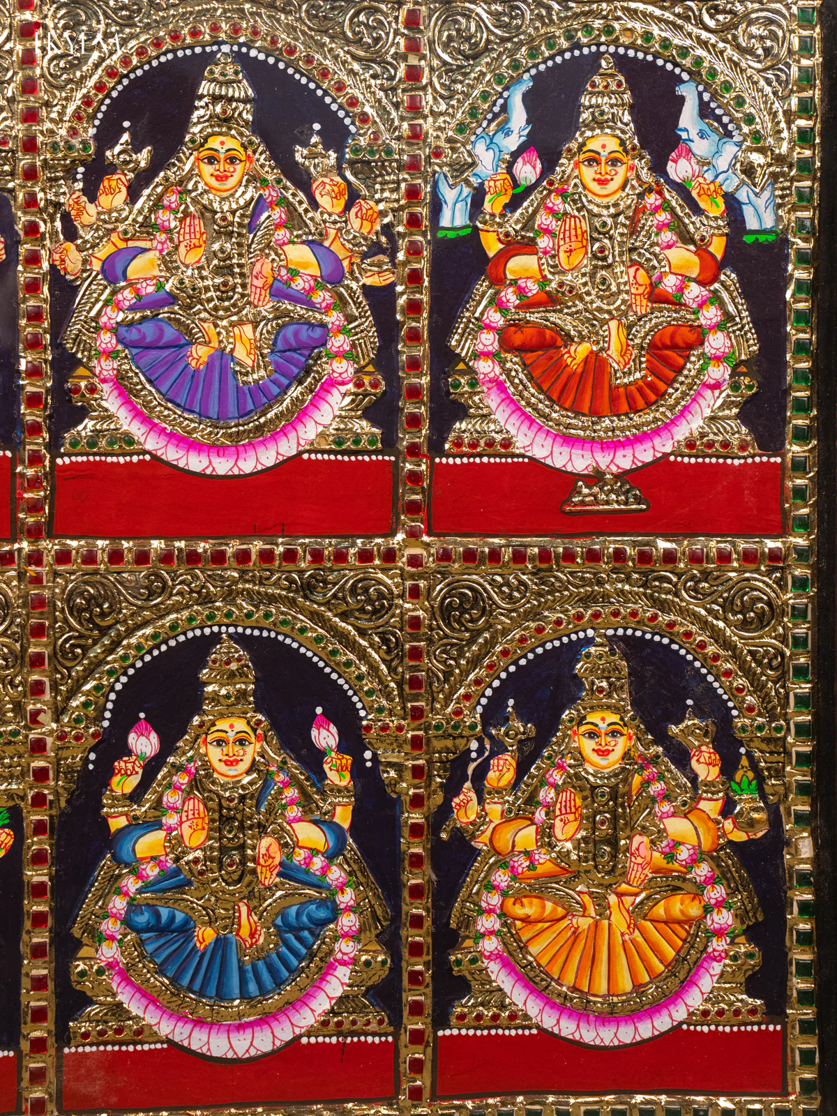 Ashtalakshmi -Tanjore Painting (28x22) - KB01155 - Image 5