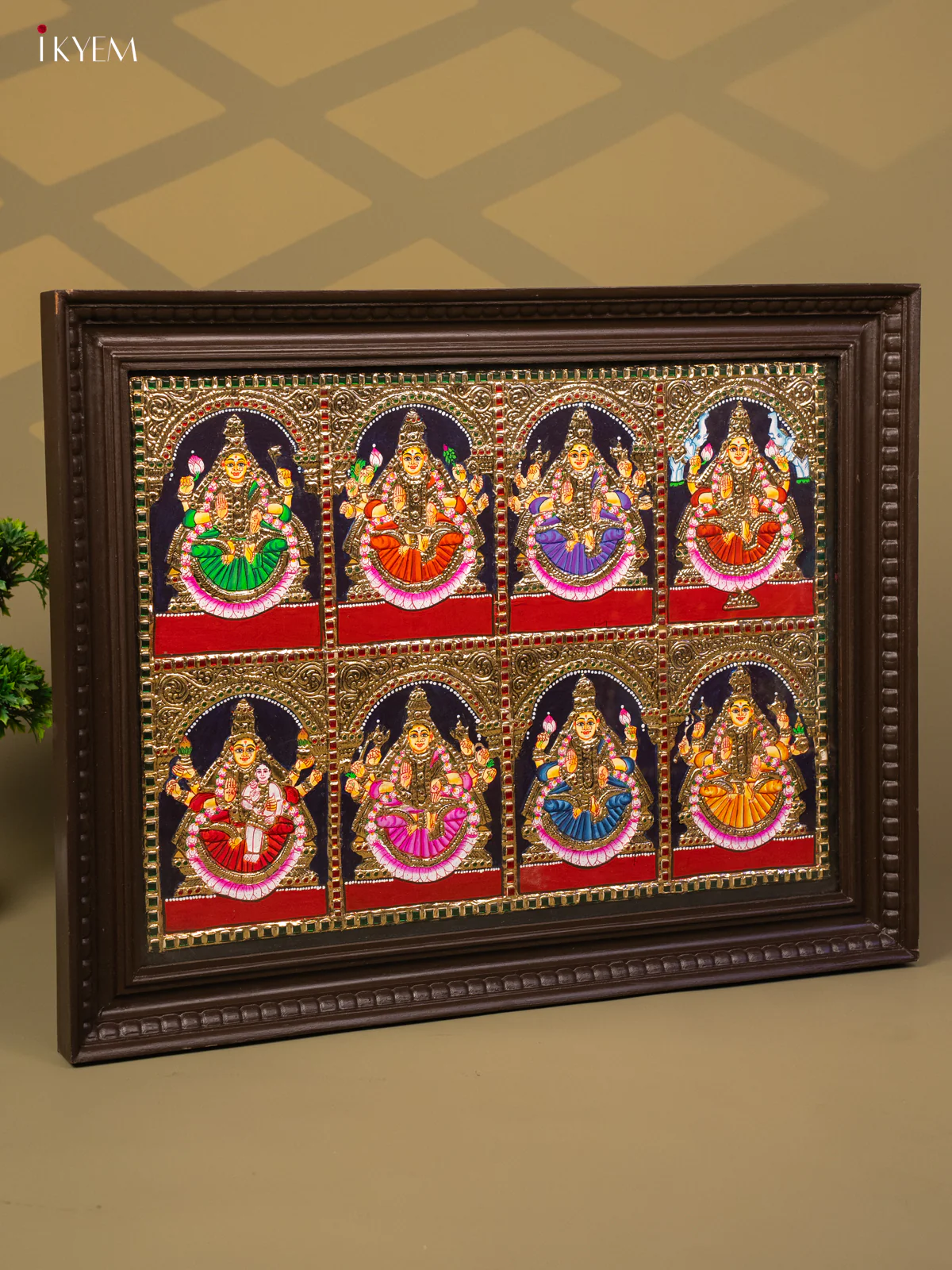 Ashtalakshmi -Tanjore Painting (28x22) - KB01155 - Image 6