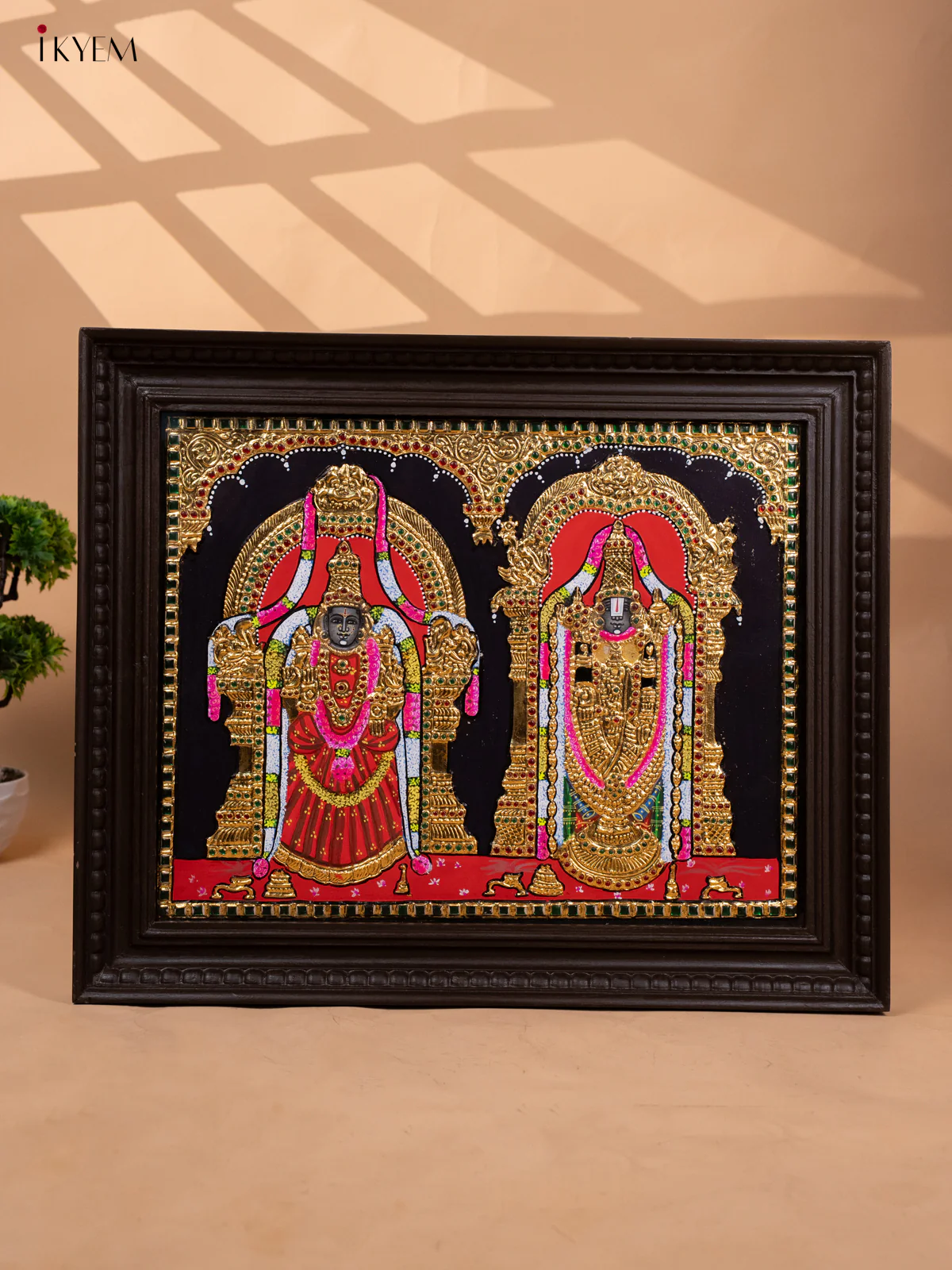 Balaji Padmavathi - Tanjore Painting (20x24) - KB01157