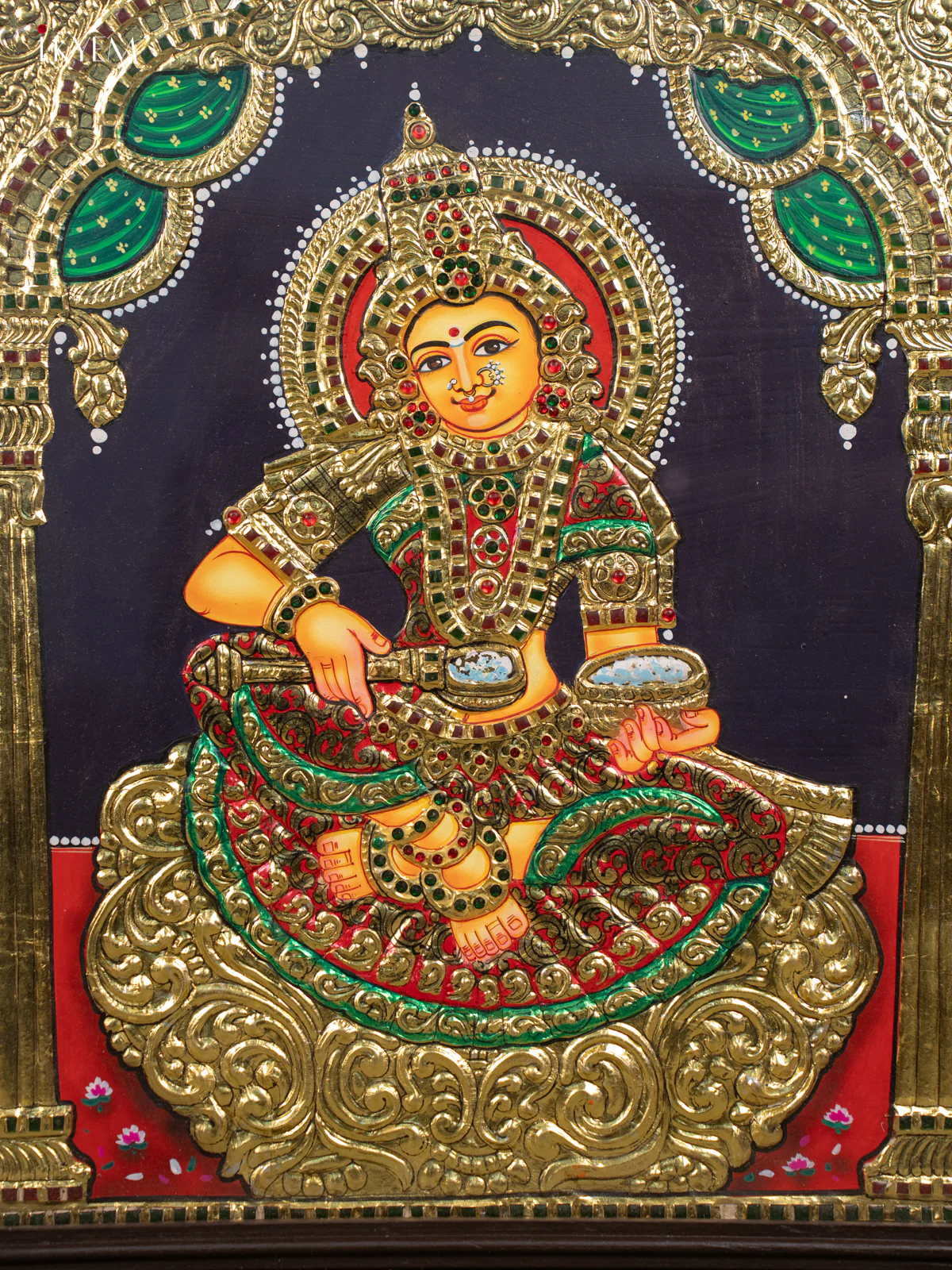 Annapoorani - Tanjore Painting (24x20) - KB01160 - Image 3