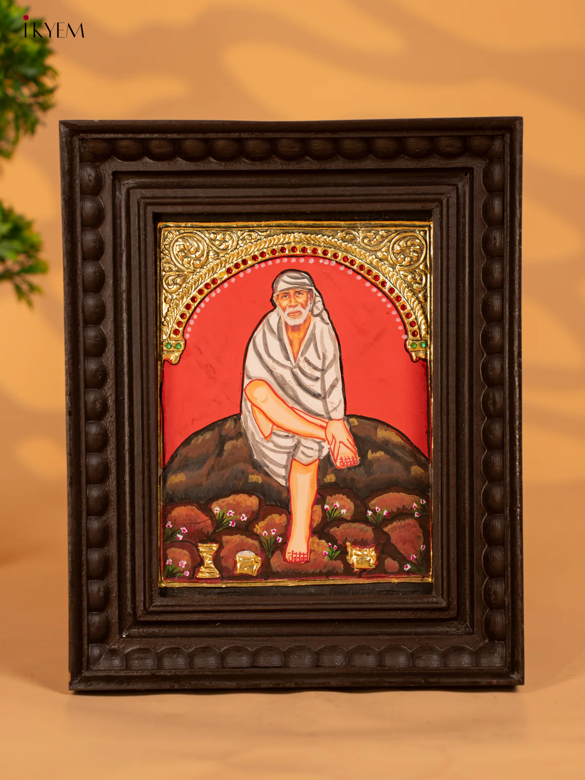 Sai baba - Tanjore Painting - KB17133 - Image 4