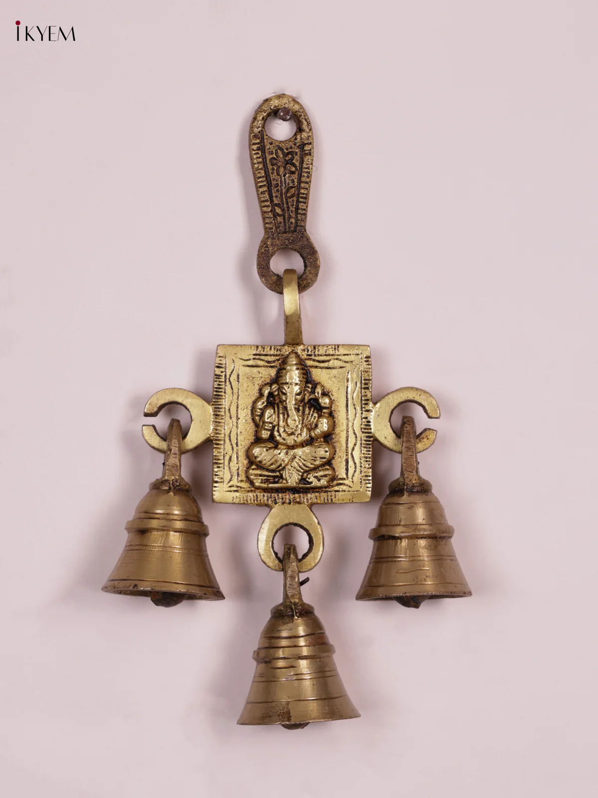 Ganesha Brass Wall Hanging - Small 6.5 Inch - KB17134