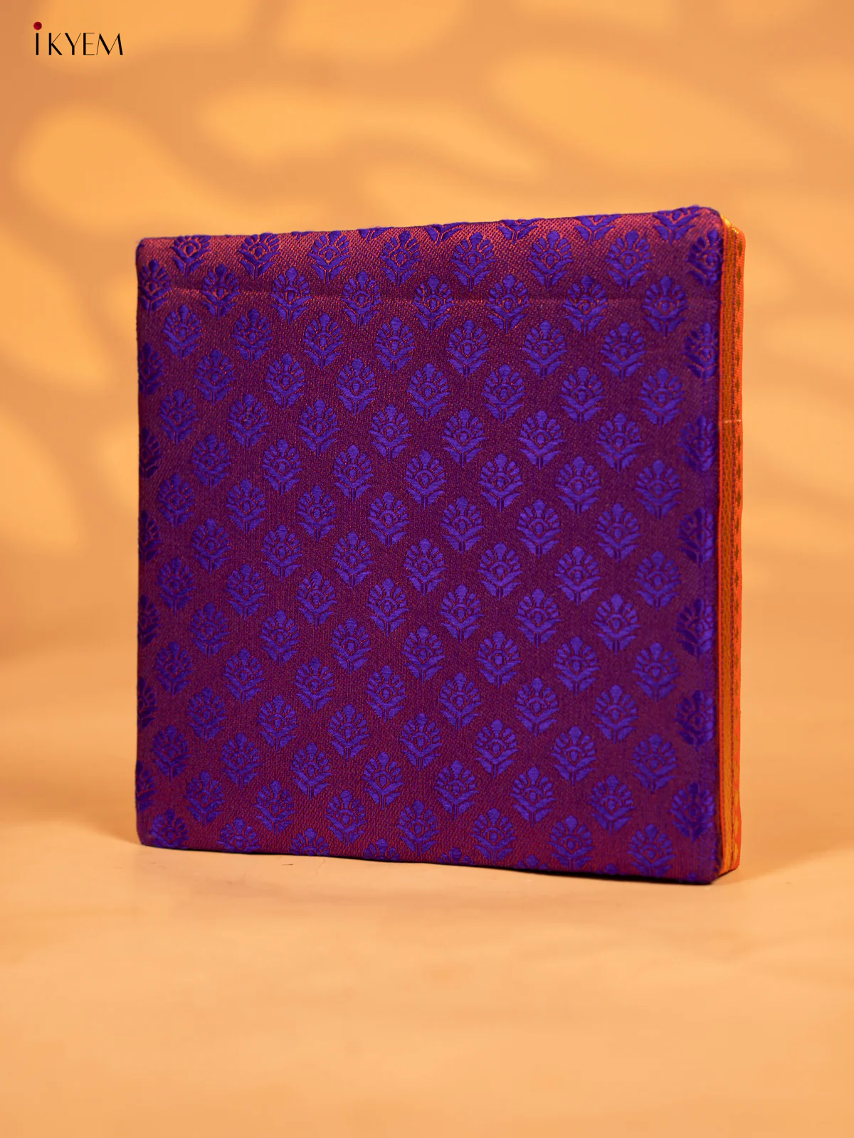 Decorative Foldable Korai Box with Raw Silk Top -(8×8)- Purple - KB17167 - Image 4