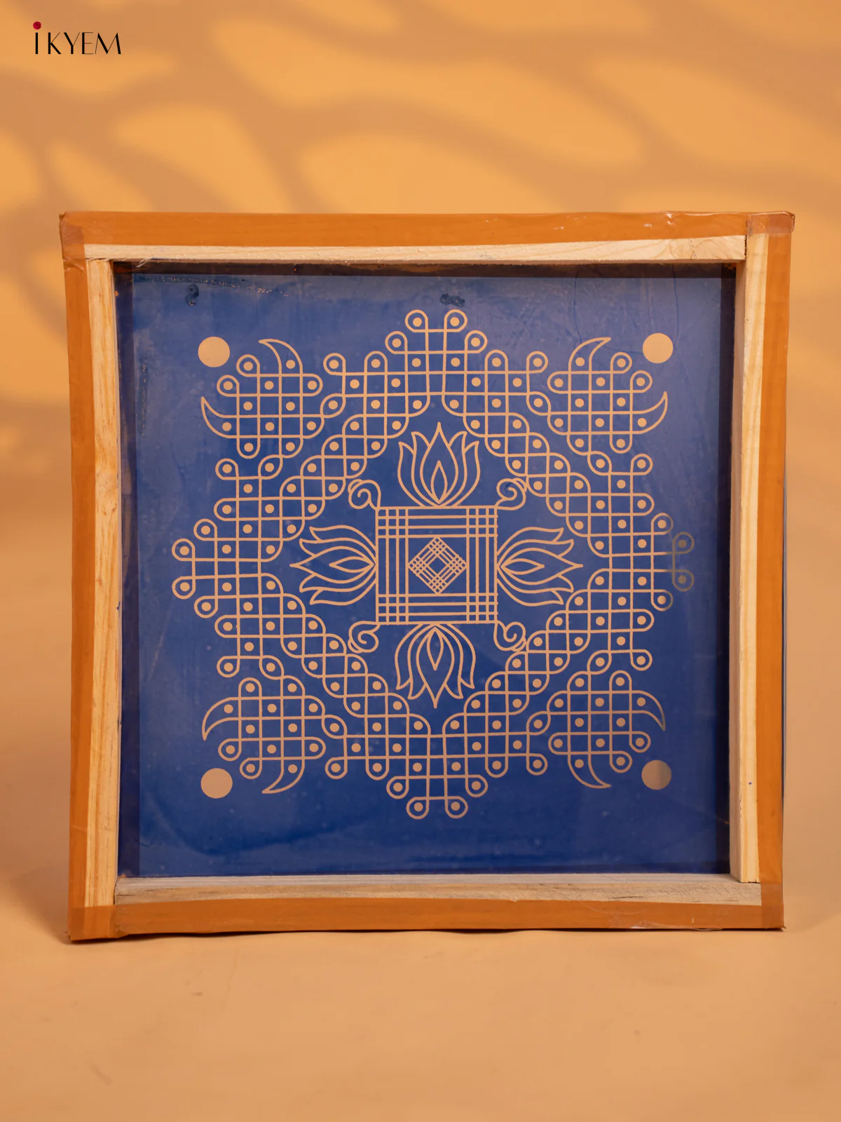 Kambi Kolam Wooden Rangoli Stencil (10x10) - KB17182