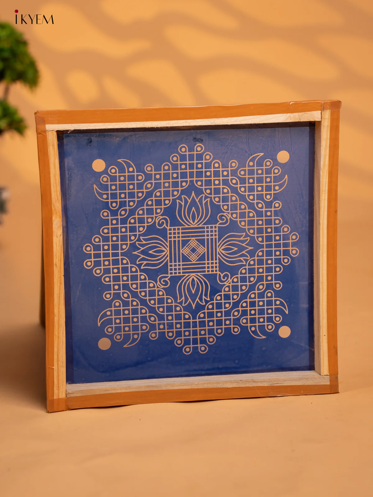 Kambi Kolam Wooden Rangoli Stencil (10x10) - KB17182 - Image 2